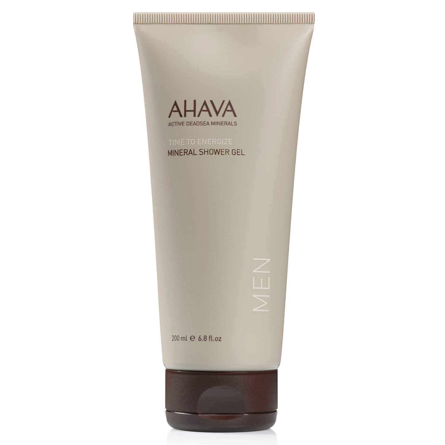 AHAVA Time To Energize Men's Mineral Shower Gel - Refreshing Shower Gel, Soothing, Energizing & Skin-Friendly Cleanser, with Osmoter, G-Force, Aloe Vera, Allantoin & Zinc, 6.8 Fl.Oz